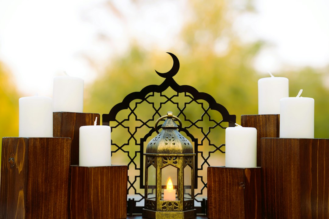 Photo contemporary solid wood outdoor lantern
